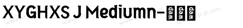 XYGHXS J Mediumn字体转换